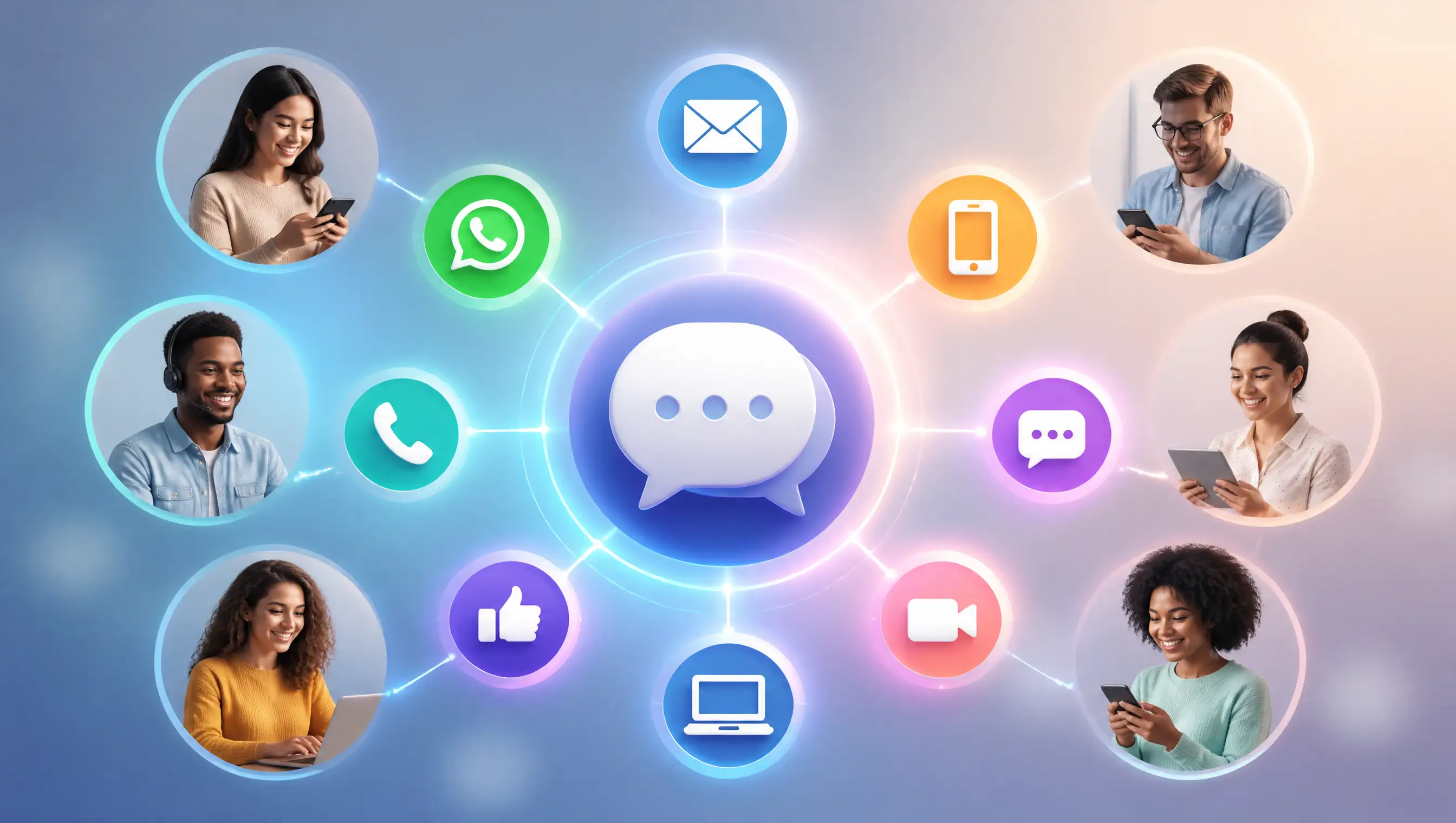 Unified messaging platform connecting email, SMS, voice, chat, and social channels to deliver a seamless customer experience